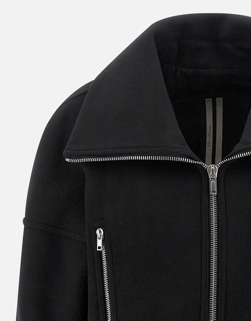 Rick Owens バージンウールアシンメトリーコート (ジャケット,ウール