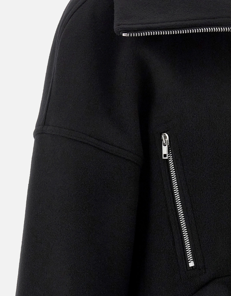 Rick Owens バージンウールアシンメトリーコート (ジャケット,ウール