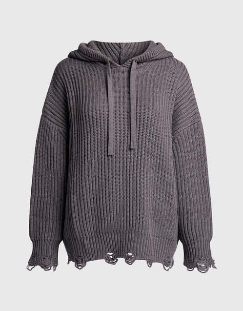 hooded wool sweater