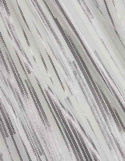 Hathi Tie-Neck Metallic Striped Blouse