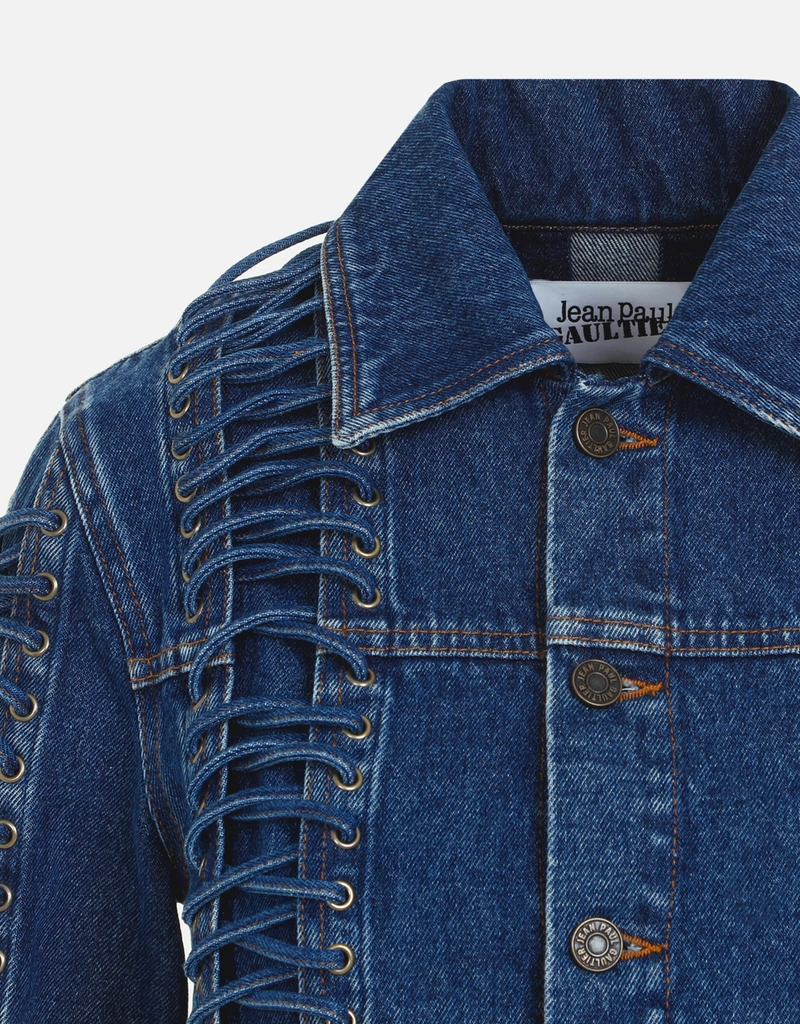 Jean Paul Gaultier デニムコルセット綿ジャケット () IFCHIC.COM Jean Paul Gaultier デニムコルセット綿ジャケット () IFCHIC.COM