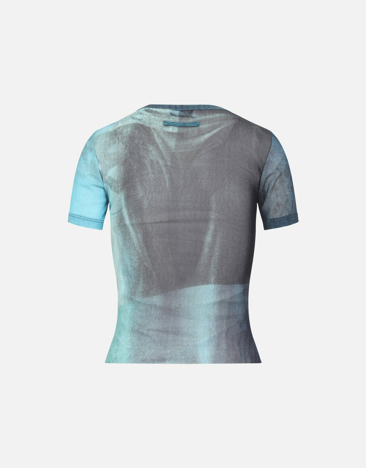 Jean Paul Gaultier メッシュ 水柄 プリント クロップドTシャツ