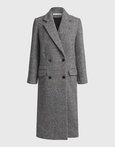 Sikinos Houndstooth Long Coat