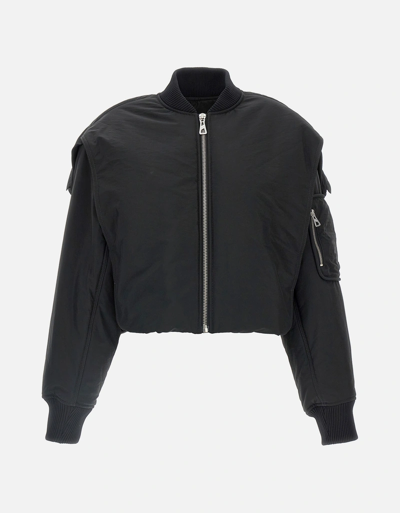 Jean Paul Gaultier フーデッドボンバーナイロンクロップジャケット
