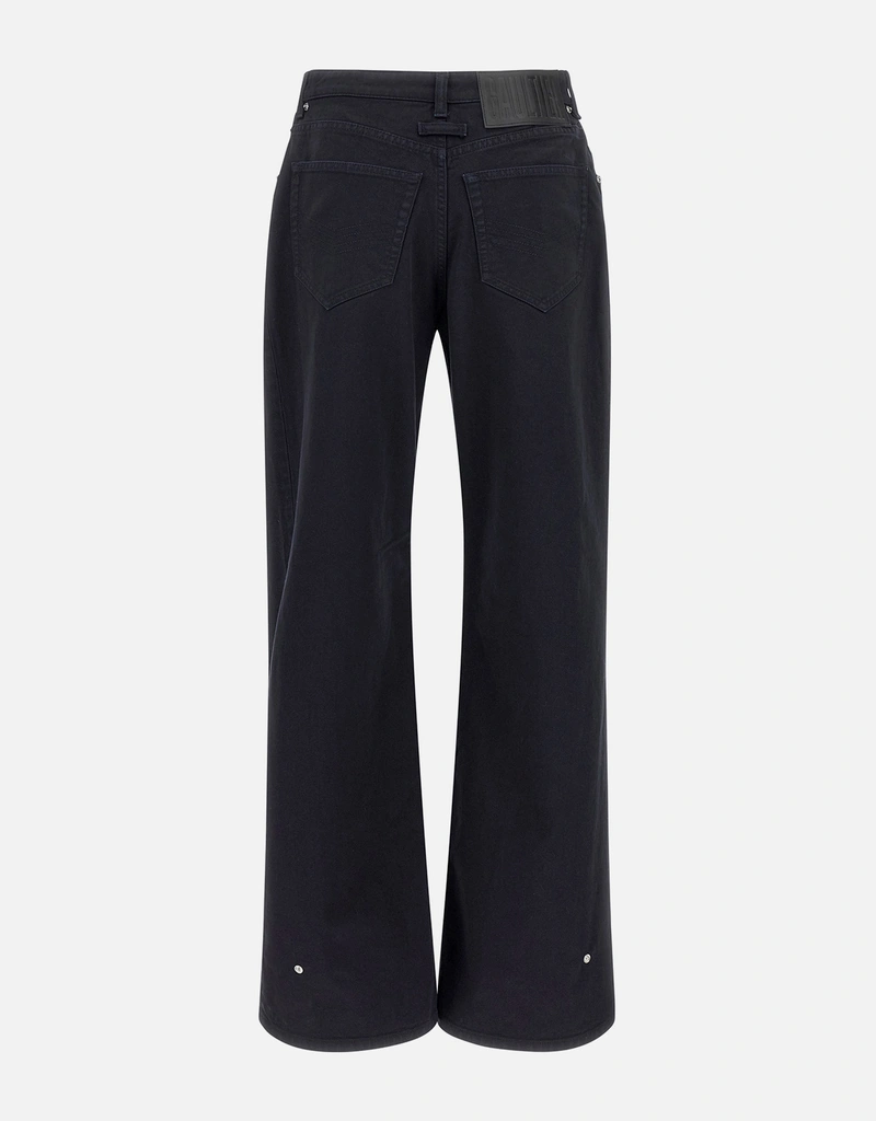 Jean Paul Gaultier The Snap-Button Denim Loose Fit Cotton Wide Leg