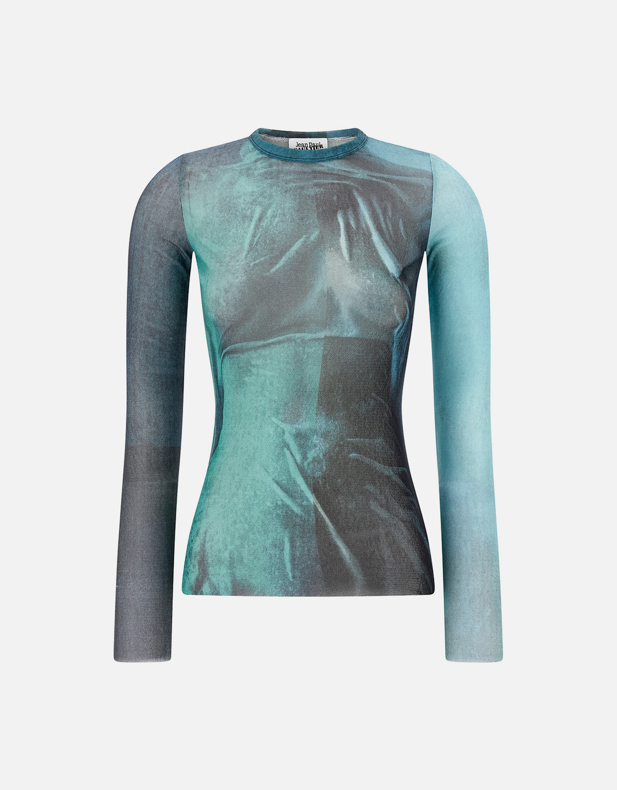 Jean Paul Gaultier Water Print Slim Fit Polyamide Top (Tops,T