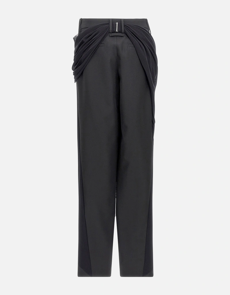Jean Paul Gaultier ウールストレートレッグハイウエストパンツ