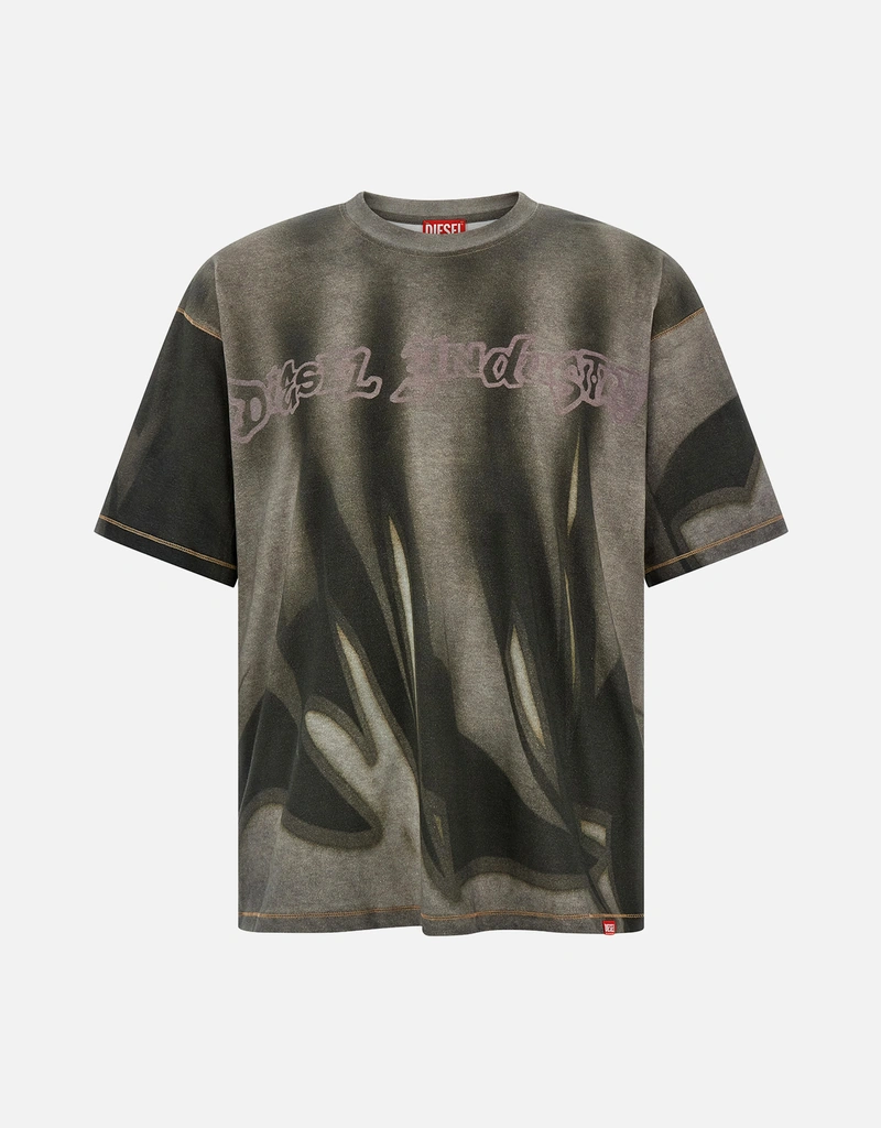 Diesel メンズコットン半袖Tシャツ (トップス＆Tシャツ,Tシャツ