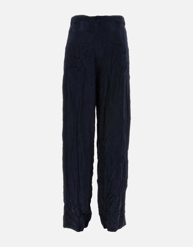 Balenciaga メンズダークブルーサテン5ポケットパンツ () IFCHIC.COM