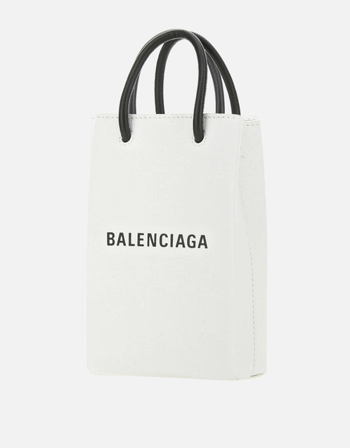 バレンシアガ✴︎カーフスキンのショッピングバッグロゴ Balenciaga メンズミニショッピングバッグカーフレザー () IFCHIC.COM