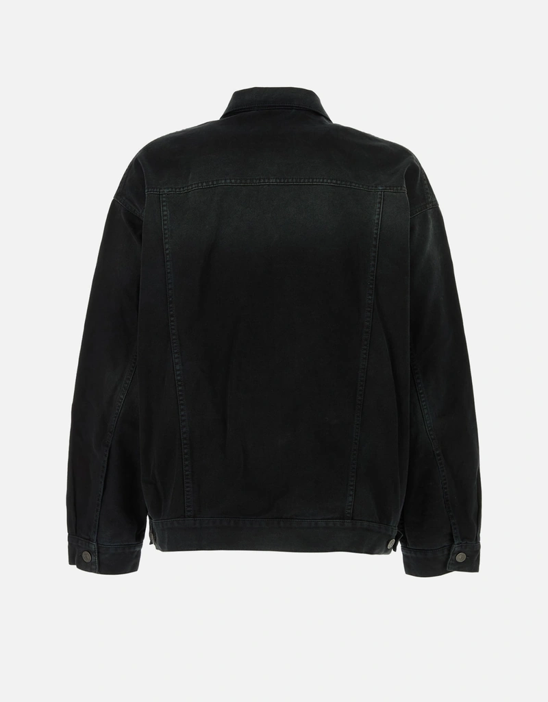 Balenciaga Men's Denim Size Sticker Cotton Oversize Jacket