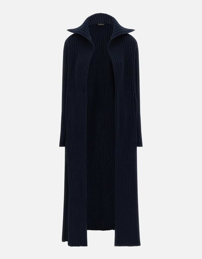 Balenciaga リブ編みコットンブレンドマキシカーディガン (ニット