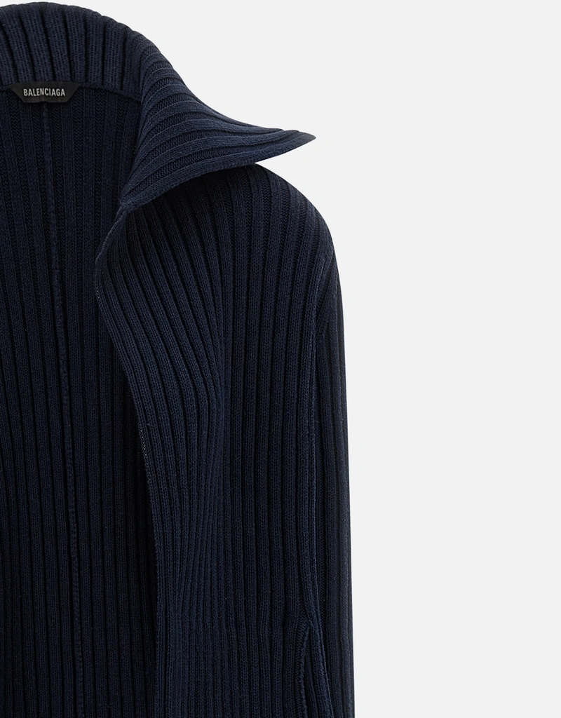 Balenciaga リブ編みコットンブレンドマキシカーディガン (ニット