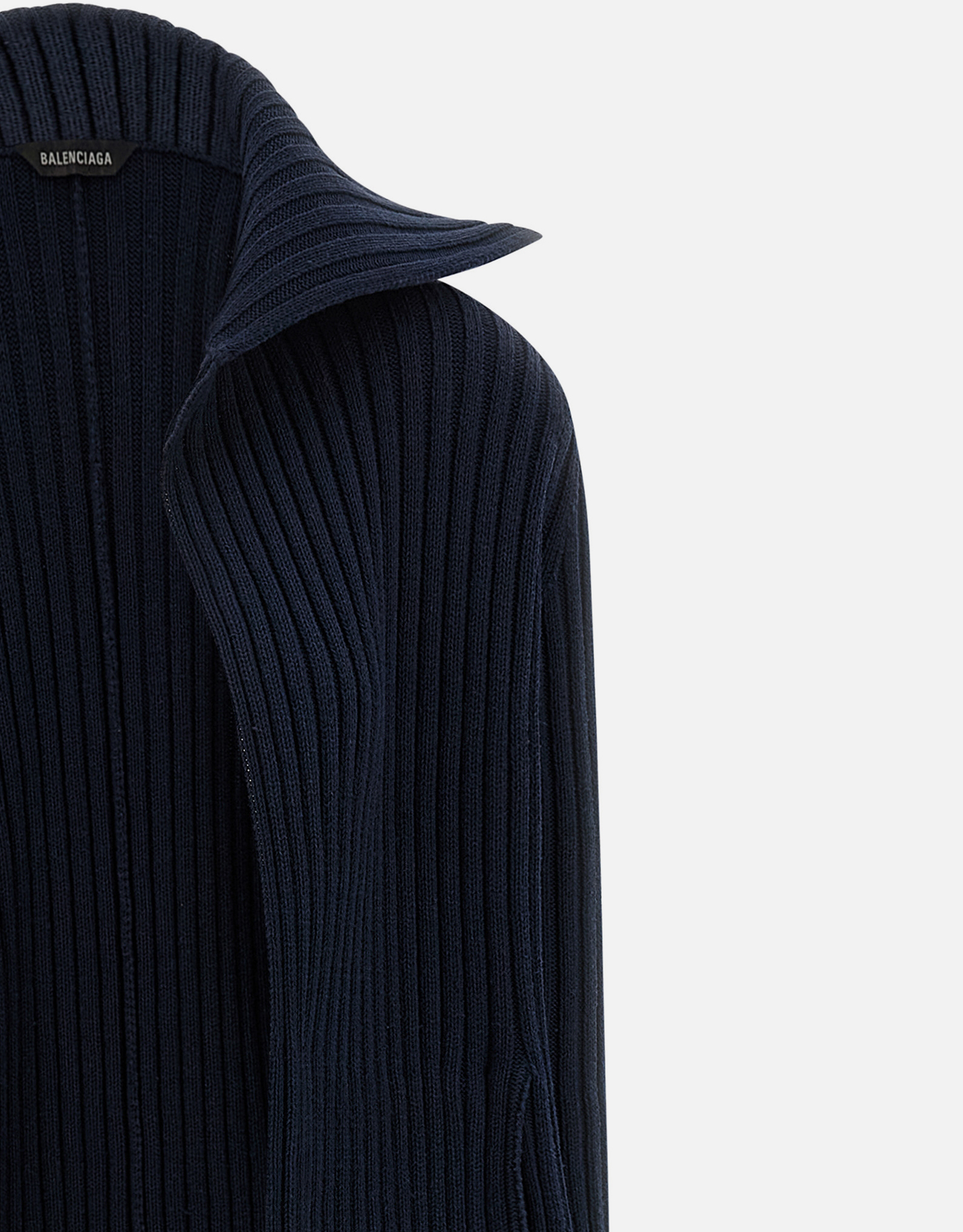 Balenciaga リブ編みコットンブレンドマキシカーディガン (ニット