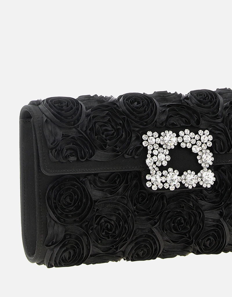 Roger Vivier Efflorescence Satin Clutch () IFCHIC.COM