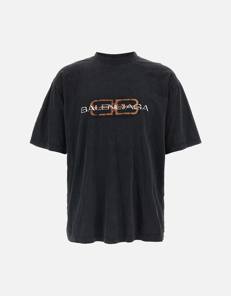 Balenciaga Men's BB Icon Stencil Cotton T-Shirt (Clothing,Tops & T