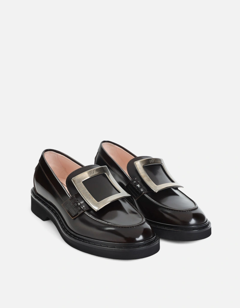 Roger Vivier Viv' Rangers Patent Calfskin Buckle Loafers (すべての