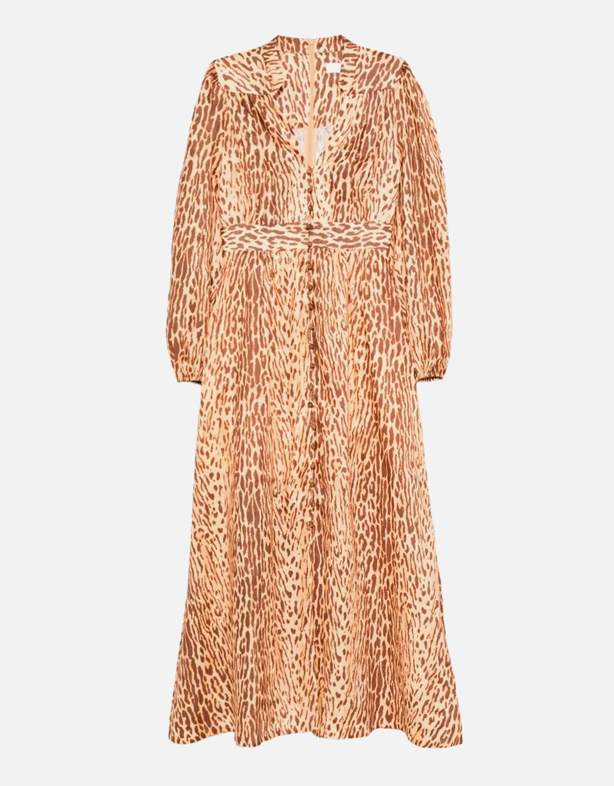 Zimmermann Cascadian Linen Leopard Print Midi Dress - 0　Zimmermann カスケディアン リネン ヒョウ柄 ミディ ドレス - 0 Zimmermann