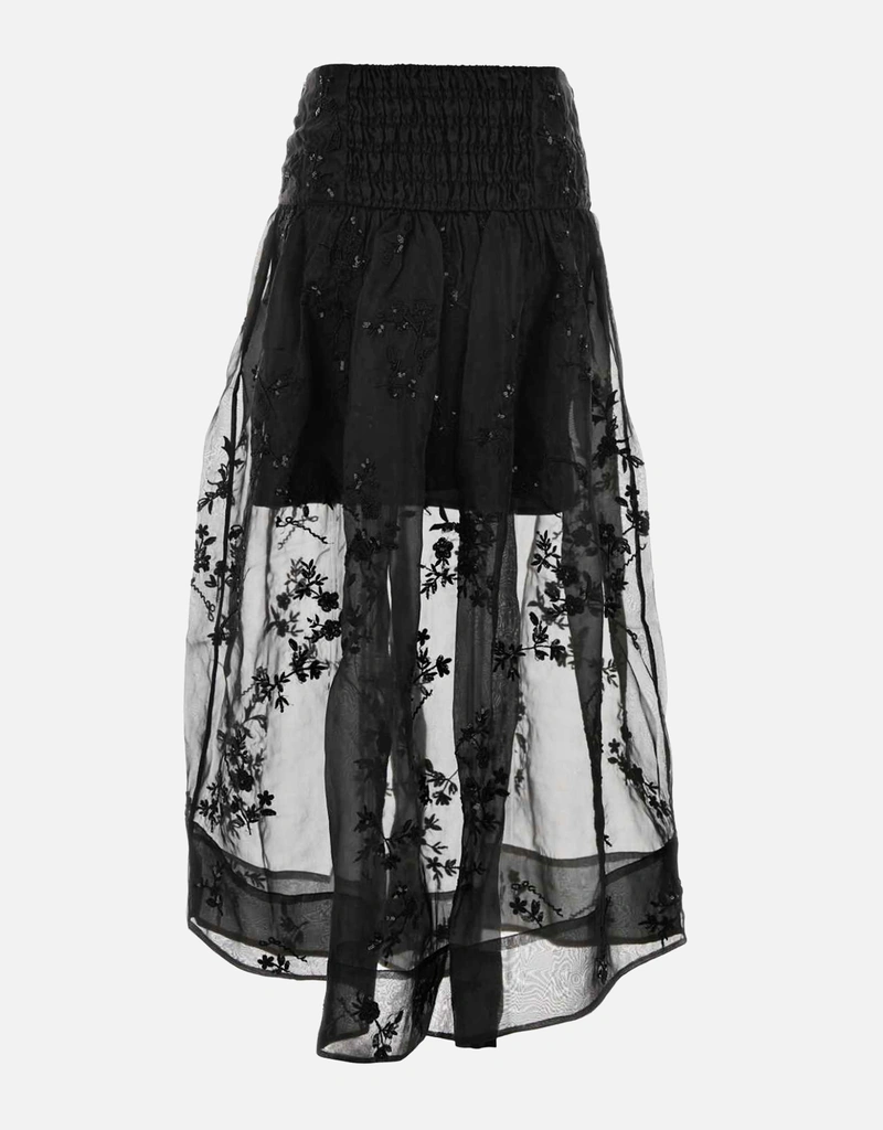 Ganni Organza Midi Skirt (Skirts,Midi Skrits) IFCHIC.COM