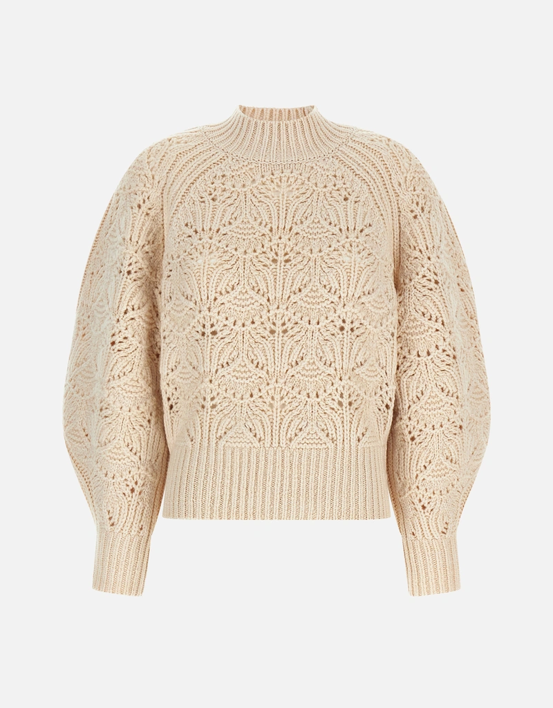 ZIMMERMANN ニット ZIMMERMANN Cable-knit wool-blend turtleneck sweater | THE OUTNET