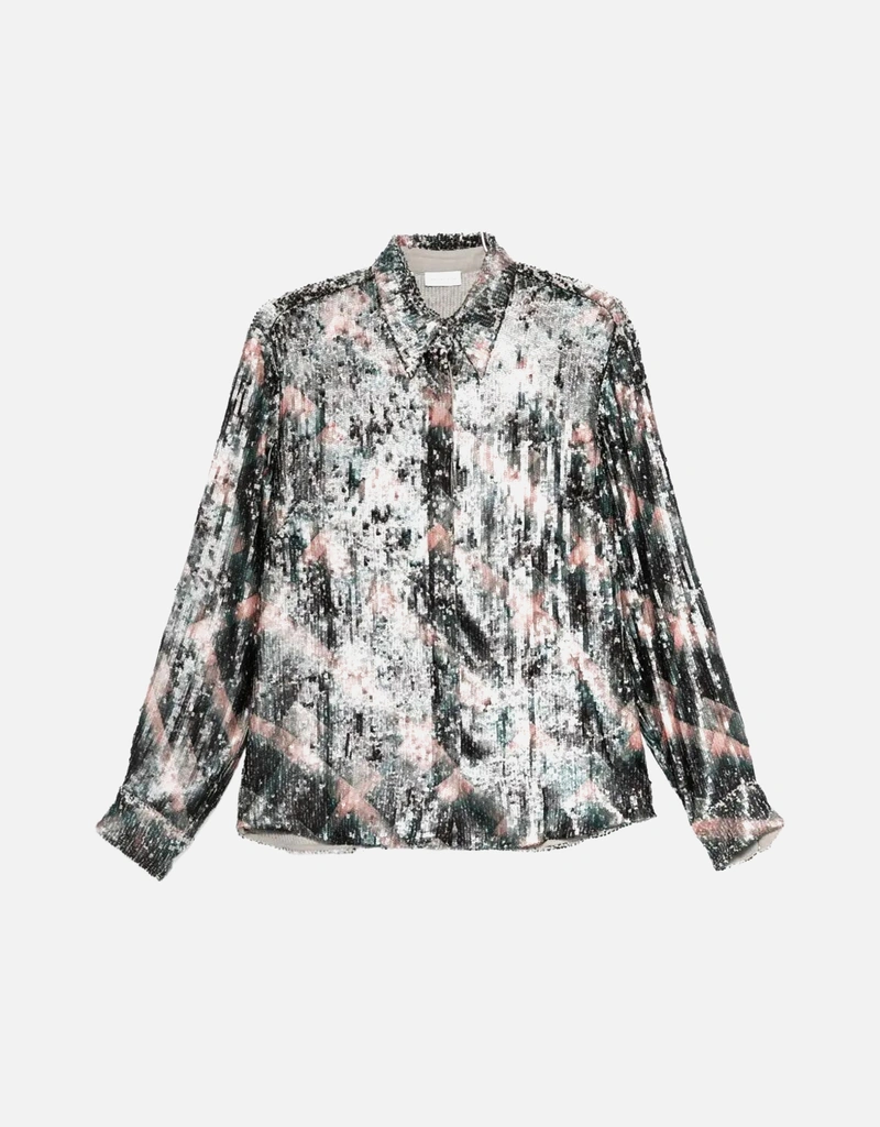 Dries Van Noten シルク刺繍シャツ (トップス,ボタンダウンシャツ