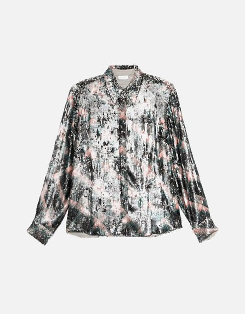 Dries Van Noten シルク刺繍シャツ (トップス,ボタンダウンシャツ