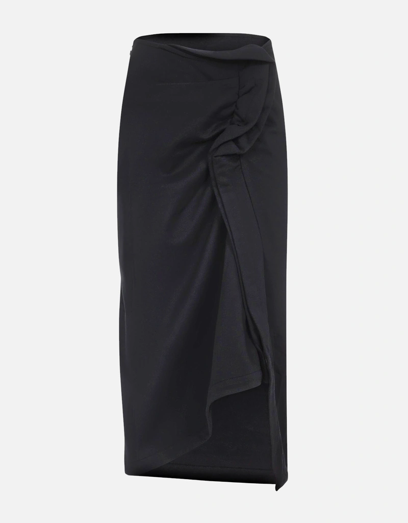 Dries Van Noten ラッフルコットンスカート (ドレス,ロングスカート