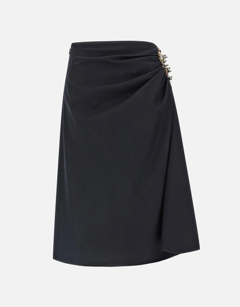 Dries Van Noten Sovora Wool Midi Skirt (ドレス,ミッドレングス