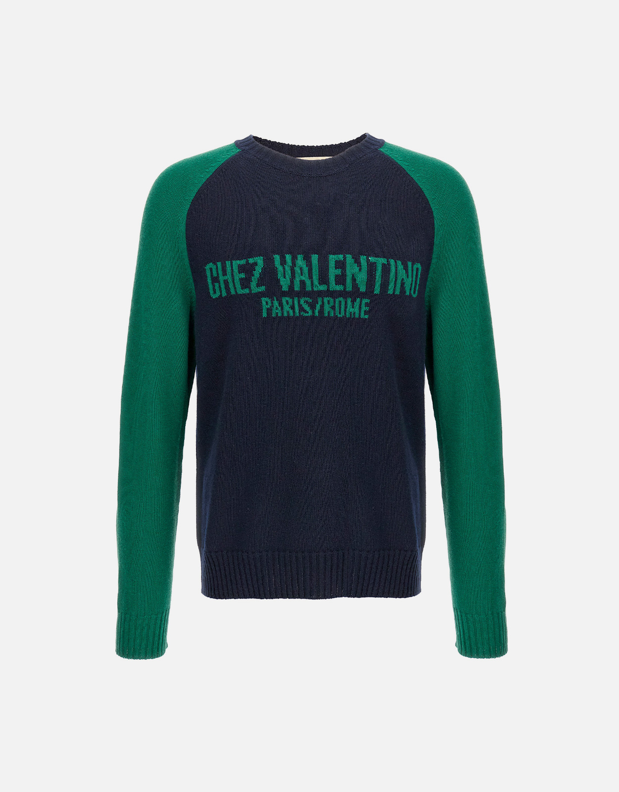 Valentino Garavani メンズバージンウールコットン混紡ジャカード