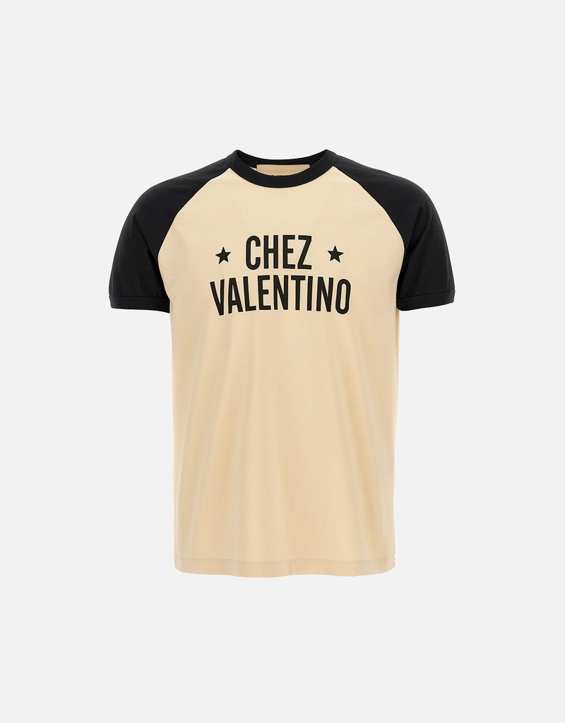 Valentino Garavani メンズコットンChez ValentinoプリントTシャツ