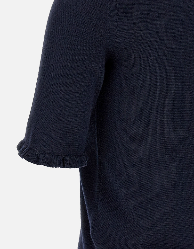 Valentino Garavani バージンウールVG刺繍半袖トップス (トップス,T
