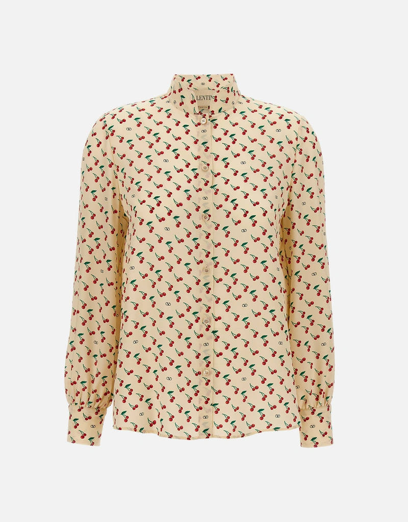 Valentino Garavani Cherryfic シルクシャツ (トップス) IFCHIC.COM