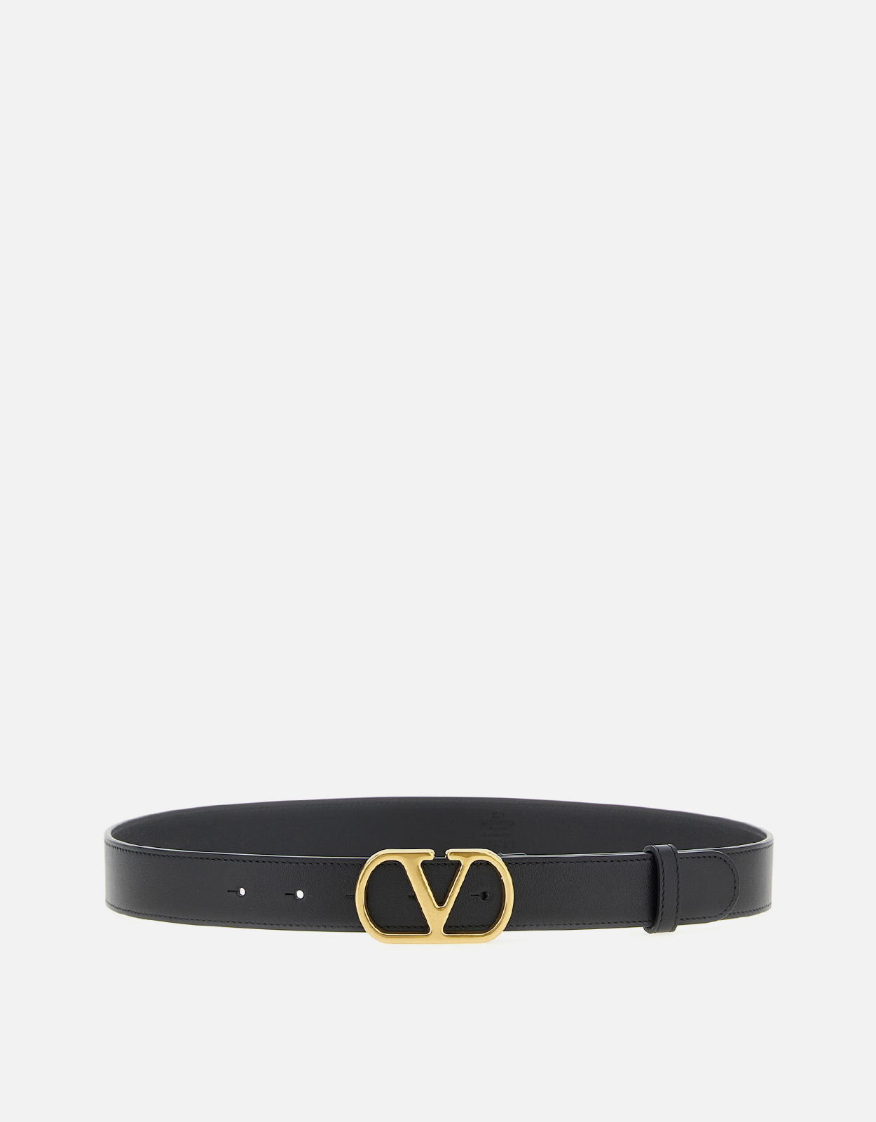 VALENTINO Valentino Garavani Calfskin Leather VLogo Buckle Belt - Size (CM) 100 cm　ヴァレンティノ ガラヴァーニ カーフスキン レザー Vロゴ バックル ベルト - サイズ (C