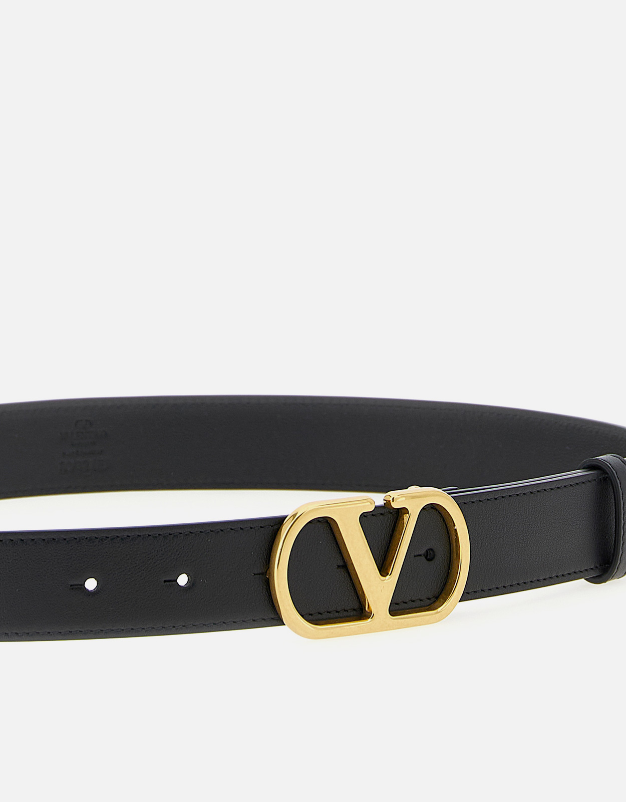 Valentino Garavani カーフスキンレザーVLogoバックルベルト () IFCHIC.COM