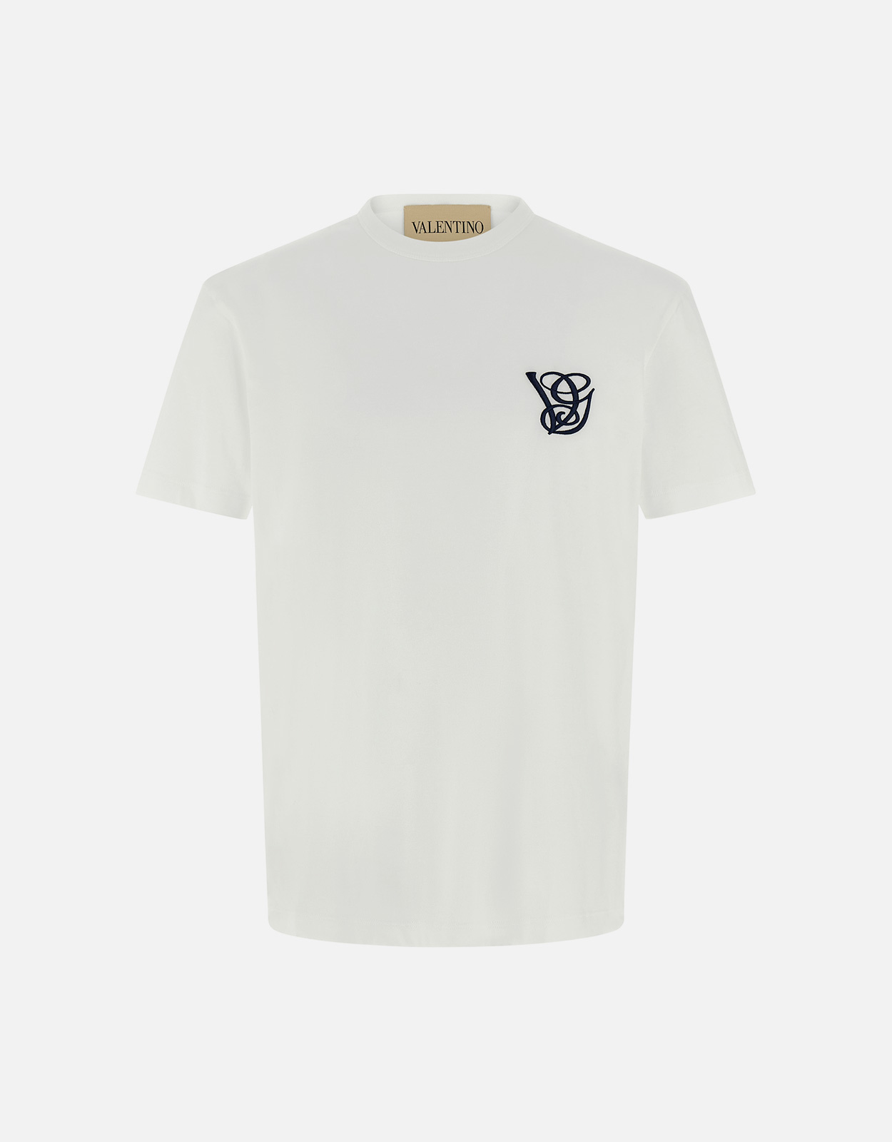 Valentino Garavani メンズロゴ刺繍コットンTシャツ (アパレル