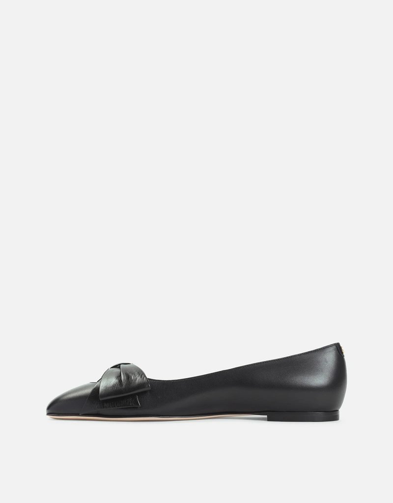 Valentino Garavani レザー ボウ バレエフラット (すべての新品