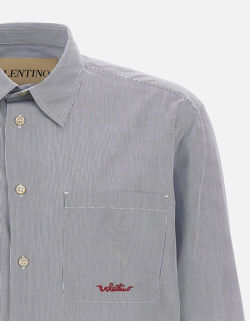 Valentino Garavani メンズ 綿 ストライプ シャツ (シャツ,カジュアル