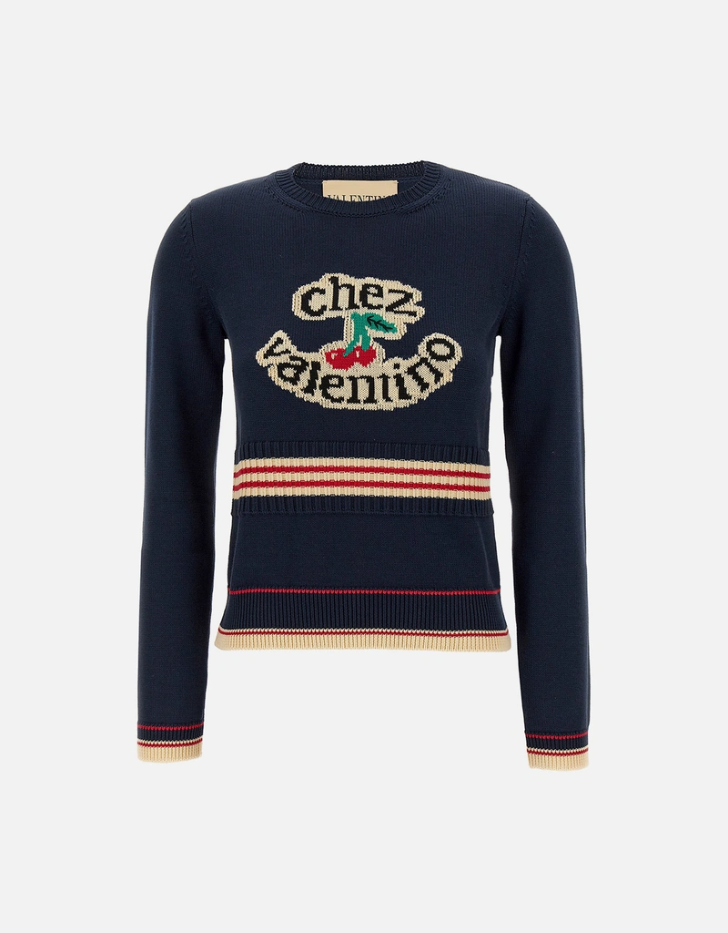 Valentino Garavani コットンジャージーセーター (ニットウェア