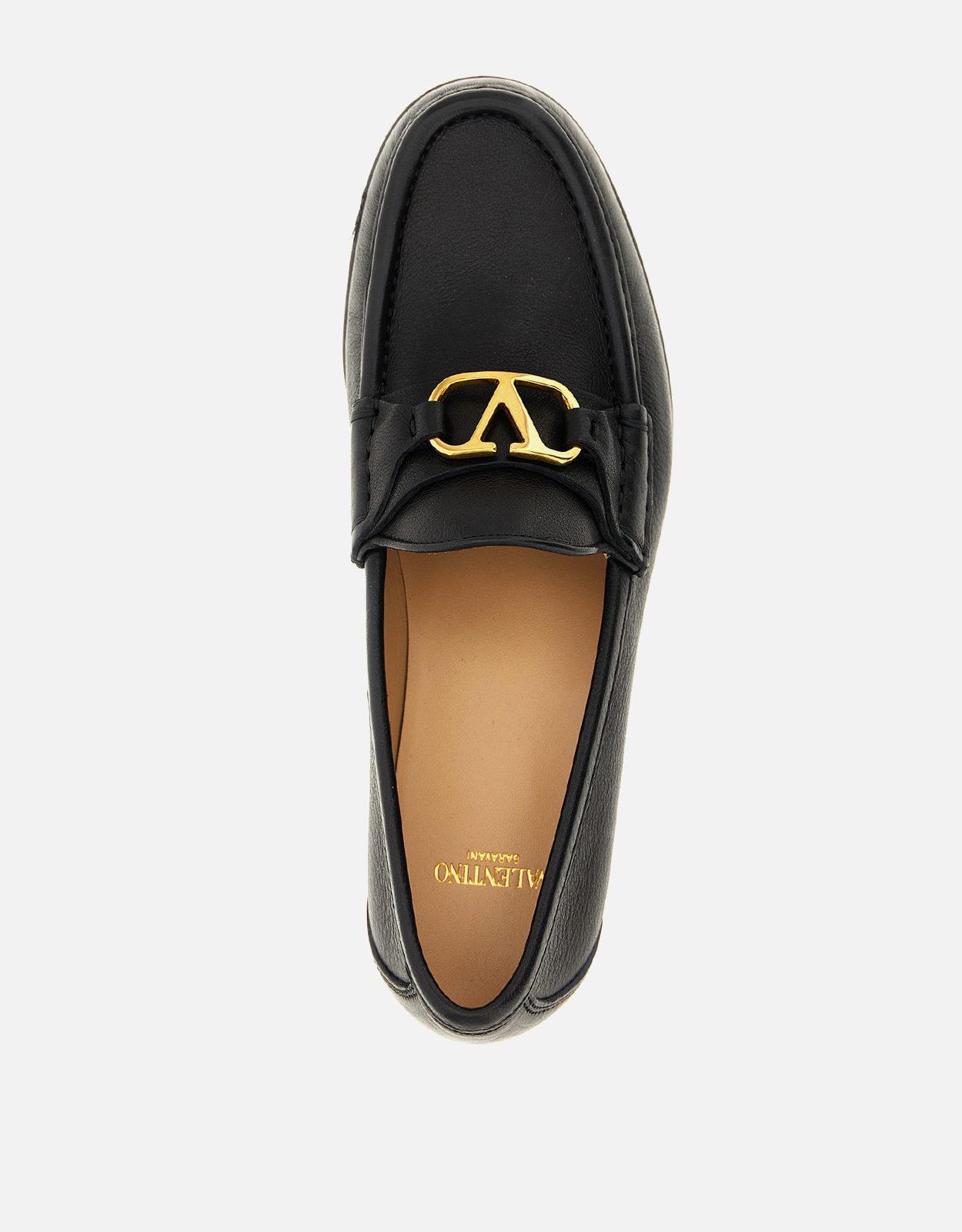 Valentino Garavani バッファローレザーVLogoシグネチャーローファー