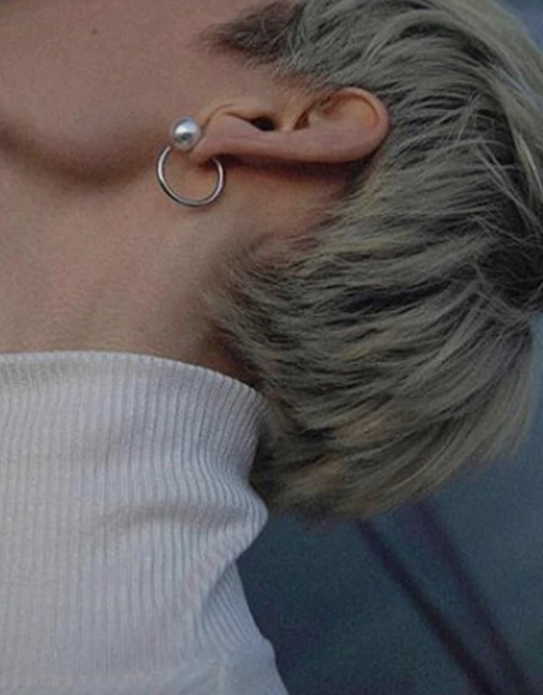 Joomi Lim Mini Hoop Pearl Back Earrings