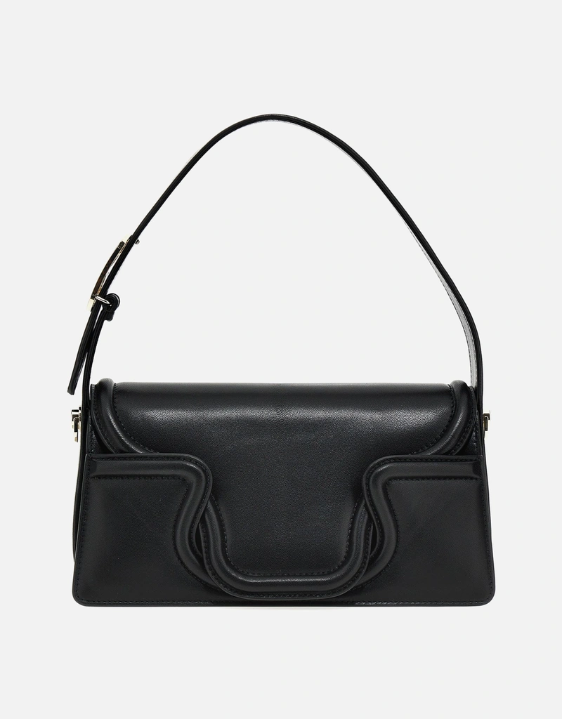 Valentino 黒 レザー ショルダーバッグ Valentino Garavani レザーショルダーバッグ () IFCHIC.COM