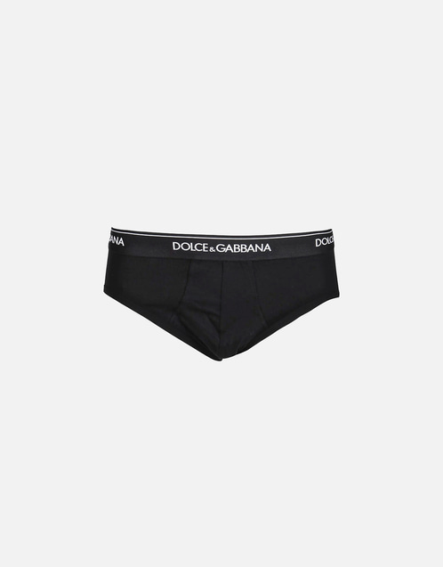 Dolce & Gabbana Men's Stretch Cotton Mid-Rise Briefs 2-Pack