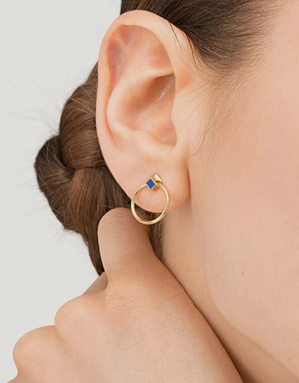 Ruifier Jewelry  Orbit Infinity 小方形耳環 