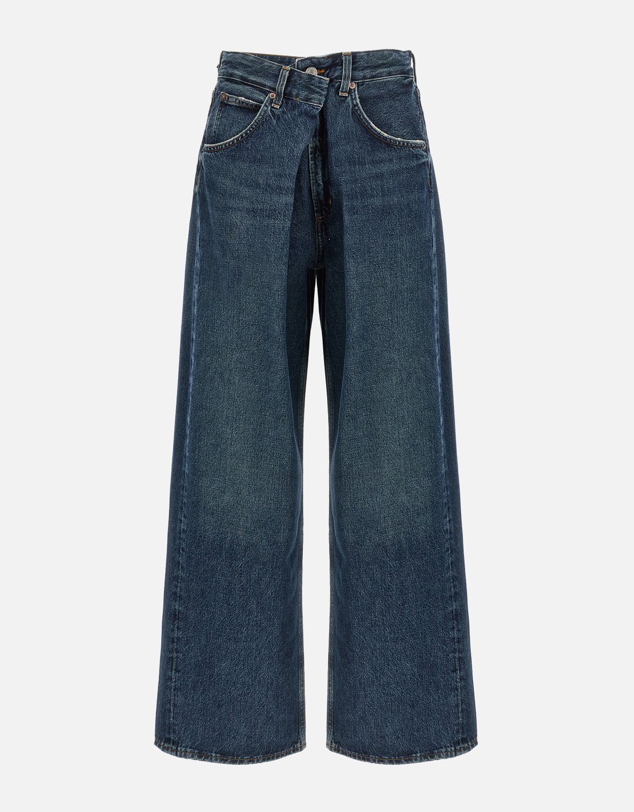 Agolde Vana Denim Fold Wide-Leg Jeans - 23