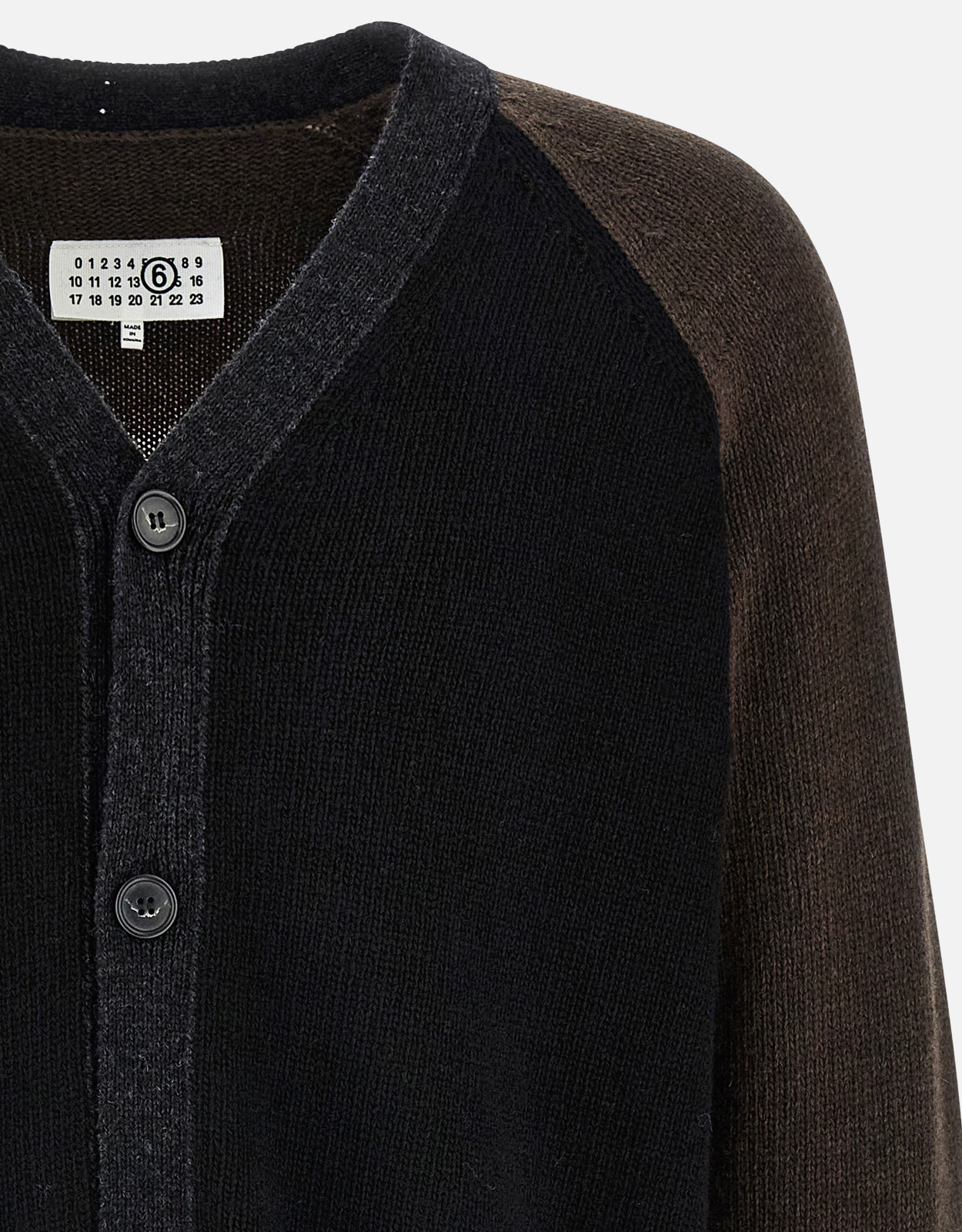 MM6 Maison Margiela メンズ ウール ツートーン ダメージ コンフォート
