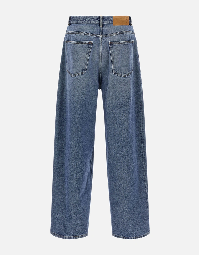 MM6 Maison Margiela Men's Wide-leg Cotton Jeans (Clothing,Denim