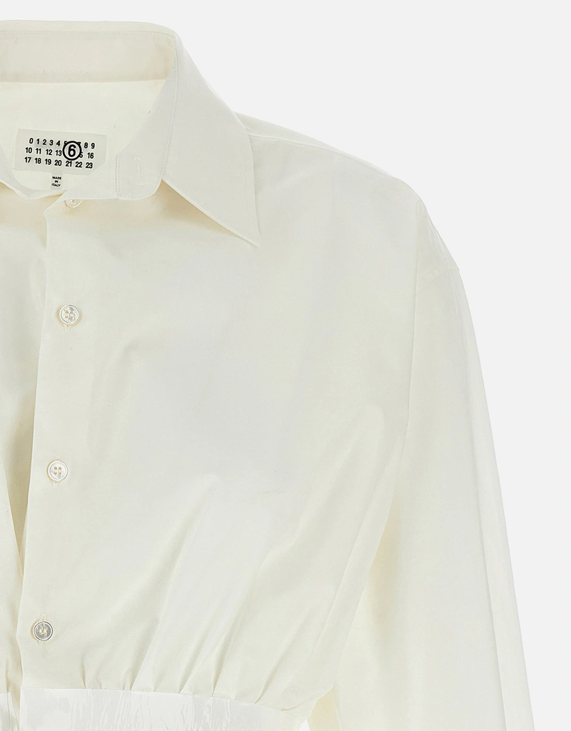 MM6 Maison Margiela テープ付きポプリンシャツ (トップス,ボタン
