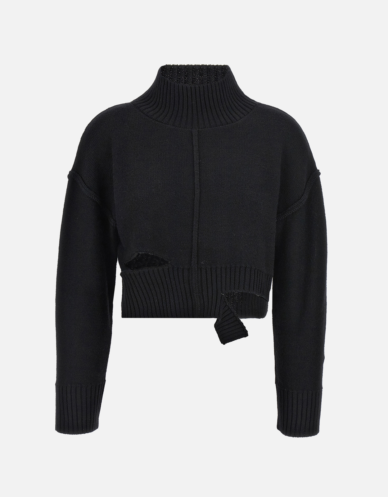 MM6 Maison Margiela ディストレストウールブレンド ハイネック