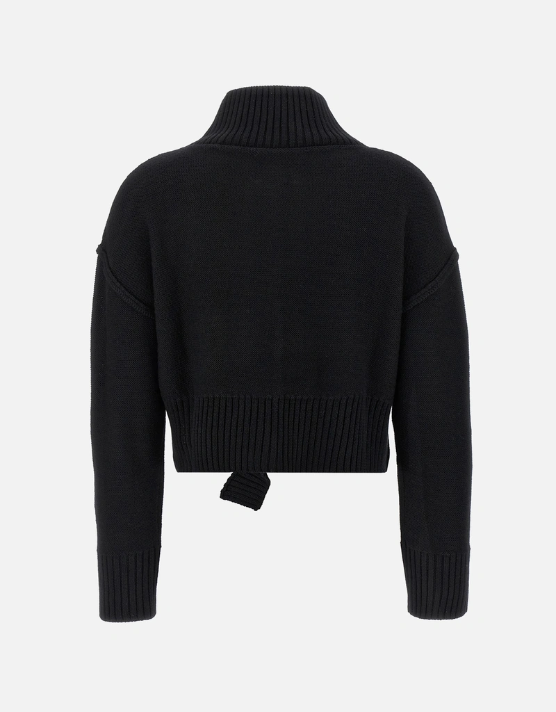 MM6 Maison Margiela ディストレストウールブレンド ハイネック