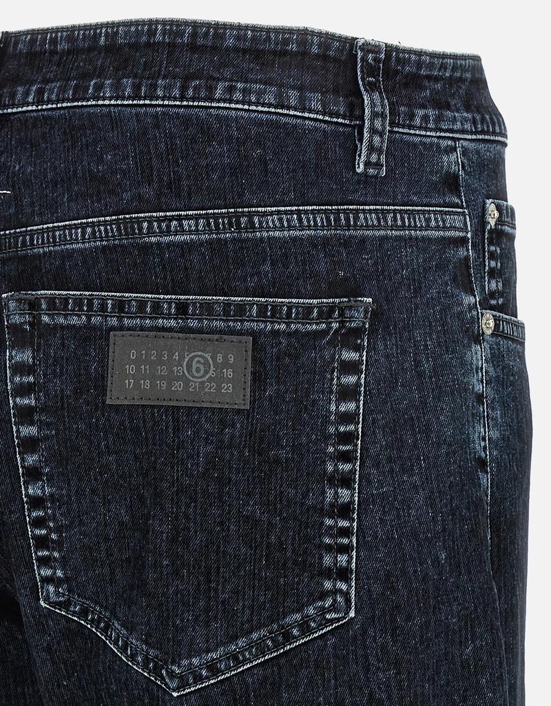 MM6 Maison Margiela Men's Used Wash Cotton Denim Straight Leg